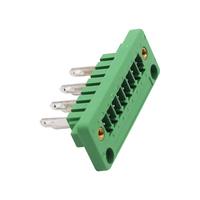 Bloque de Terminales de Montaje en Panel de 3.81mm/5.08mm de Paso, 15A, Conector Hembra para PCB, Bloque de Terminales de Pared, Gran Venta