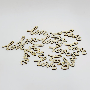 Wooden Heart Shape Lettering <b>Wedding</b> Decorations Openwork Carving European Style Home Decor Valentine's Day <b>Props</b> - Product Image 4