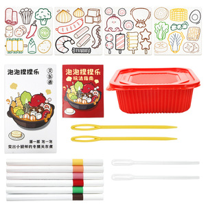 DIY Painting Sponge Kit Wood Pulp Cotton <b>Foam</b> Art <b>Craft</b> For Kids Hot Pot Theme Skewers Educational Toy 4-6Y - Product Image 1