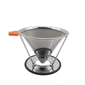 Verser sur le cône de goutteur de café avec le support de tasse antidérapant filtres à café d'acier inoxydable <span class=keywords><strong>sans</strong></span> BPA - Product Image 5
