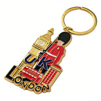 Porte-clés Garde Royale de Londres, Grande-Ben, emblème du Royaume-Uni, porte-clés en métal émaillé, souvenir britannique