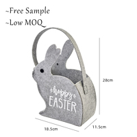 Cadeau Jeux de Chasse de Pâques Panier en Feutre en Forme de Lapin Sac à Bonbons sur le Thème de Pâques Panier en Forme de Lapin Seau à Oeufs