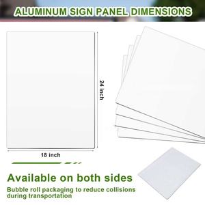 Segno di metallo vuoto 18*24 ''spazi vuoti in alluminio bianco segno bianco piastra metallica per creare insegne esterne o stradali striscioni personalizzati - Product Image 2