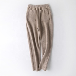 <span class=keywords><strong>Pantaloni</strong></span> lunghi <span class=keywords><strong>in</strong></span> <span class=keywords><strong>maglia</strong></span> di Cashmere autunno inverno 100% <span class=keywords><strong>donna</strong></span> OEM 2021 - Product Image 6