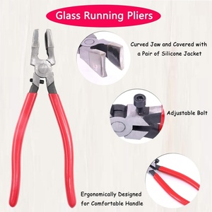 Kit d'outils de <span class=keywords><strong>découpe</strong></span> de verre de qualité supérieure, coupe-verre robuste pour vitraux, mosaïques, fusion et brisage - Product Image 2