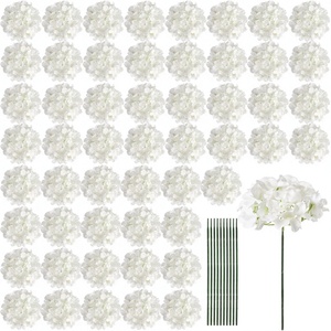 Auihiay <span class=keywords><strong>64</strong></span> Piezas de Cabezas de Flores de Hortensia Artificiales con Tallos para Bodas, Baby Showers, Fiestas, Decoración del Hogar y Jardín - Product Image 1