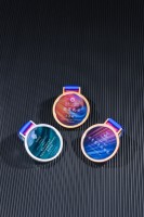 Médailles en cristal personnalisées Médaille d'or Ruban Bronze Gagnant Médailles pour enfants Adultes Prix de la journée sportive, Compétitions de gymnastique