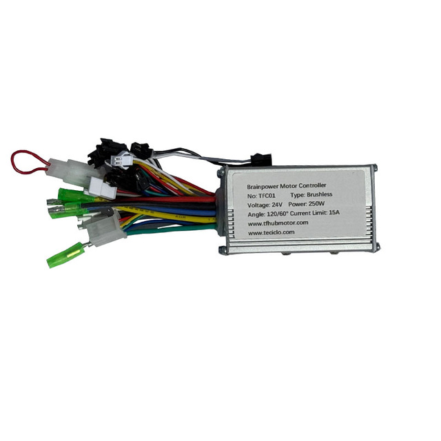Intelligent Brushless Motor Controller DC 24V-48V 250W/350W Ebike Controller Electric Scooter Controller With Reverse Function