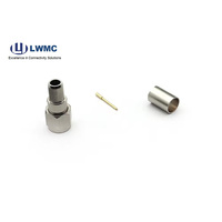 Conector macho tipo F recto coaxial RF para conectores de compresión de Cable RG6 Conector F macho