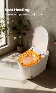 Toilette intelligente de haute technologie au design qatari avec télécommande, siège chauffant et lumière nocturne - Toilette connectée pour la maison intelligente - Product Image 5