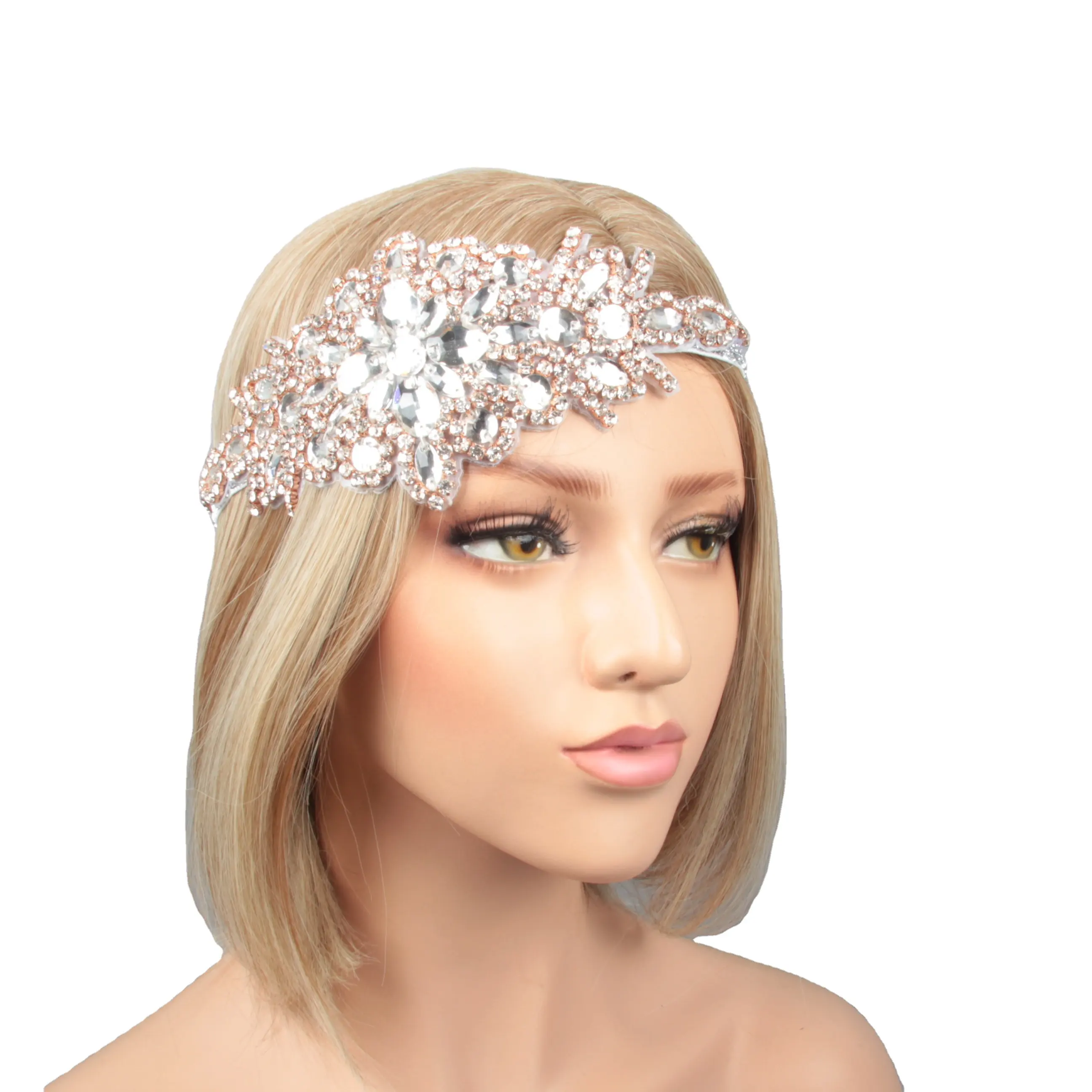 Factory Sale Luxus Wunderschöne Kristall Strass Brautkleid Stirnbänder Personalisieren Sie unbezahlbare Braut Haar Kleidungs stück Zubehör