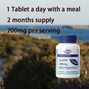 Comprimés de 5-HTP pour adultes, compléments alimentaires à base de plantes, vente chaude OEM/ODM, 60 comprimés, soutien équilibré de l'humeur - Product Image 4