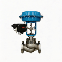 Vanne de régulation de vapeur pneumatique avec actionneur à diaphragme compact et garniture en PTFE pour service acide, régulation de débit haute pression