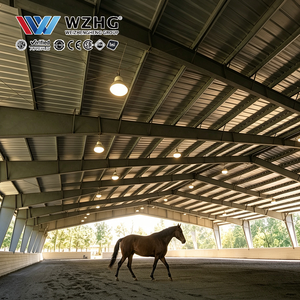 Construction d'une arène d'entraînement équestre professionnelle avec structure en acier sur mesure et conception de grande portée. - Product Image 1