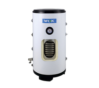 Pompe à chaleur électrique air-eau avec réservoir tampon d'eau chaude sanitaire en acier inoxydable Duplex 2205 à serpentin ondulé pour usage domestique extérieur