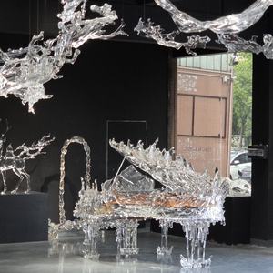 <span class=keywords><strong>Pianoforte</strong></span> a Coda Trasparente di Alta Qualità in Materiale Cristallino, Strumento Musicale per Sale da Ricevimento - Product Image 2