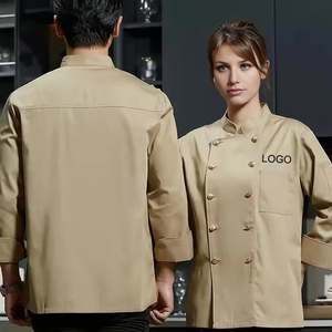Modern <b>Kitchen</b> Chef White Long Sleeve Shirt With Logo Label Printing Restaurant & Bar Tops Hotel Restaurant Cooking Uniforms - Product Image 4