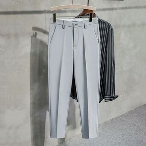 <span class=keywords><strong>Pantaloni</strong></span> da <span class=keywords><strong>Uomo</strong></span> Slim Business Casual in Tela Elasticizzata, Eleganti e Morbidi, Taglie Forti, Colore Tinta Unita, Modello Diritto - Product Image 5