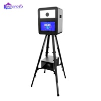 Machine de photomaton à écran tactile grand angle avec imprimante et support d'appareil photo, design de coque unique pour les photomaton d'événements