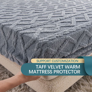 Pelindung Kasur Tanpa Suara, Sprei Fitted Musim Dingin, Selimut Katun Beludru Kristal, Dekorasi Tempat Tidur, Lembut Nyaman Tebal, Penutup Kasur - Product Image 3