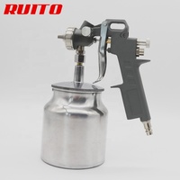 Kit de pistolet à peinture 5 pièces, type gravité, kit de pistolet à peinture pneumatique, lavage/soufflage/gonflage//pistolet à peinture Hvlp