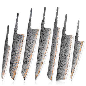 Luxuriöse Damaststahl-Klingenrohling zum Selbermachen, 55 Lagen Kupfer, Küchenmesser-Klingen, moderne japanische Kiritsuke- und Allzweckmesser-Klingen - Product Image 2