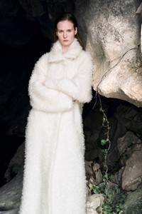 Abrigos Largos Elegantes para Mujer al por Mayor, Abrigo Largo de Mezcla de Mohair CAMELA, Cuello Alto, Abrigo de Invierno para Mujer de Whiteant - Product Image 3
