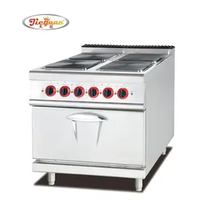 独立餐馆厨房电器炉灶4热板 & 电烤箱