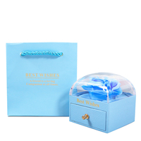 Emballage de bijoux avec logo personnalisé boîte-cadeau bagues bracelets clous d'oreilles colliers paquet de mariage en papier spécial avec fleur