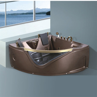 Baignoire d'angle à bulles européenne 1200 mm, petite baignoire de massage à encastrer avec jets, spa et bain à remous