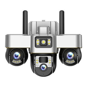 バッテリー駆動の3台のカメラスーパーPTZ広角V380プロトリプルレンズ屋外ソーラーカメラ4G Simカードナイトビジョンモーション付き - Product Image 3