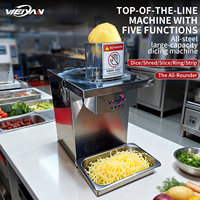 Hoog-efficiënte 300W 220V commerciële motor-aangedreven multifunctionele saladehakker & voedsel snijmachine voor fruit & groenten