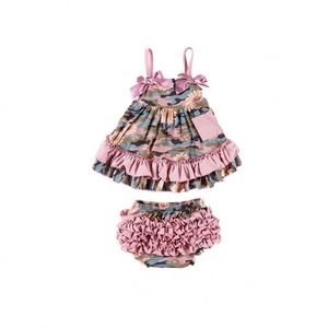 Wholesale Children's Boutique Clothing Kids Clothing 2 Pieces Baby Girl Clothes Set - Product Image 2