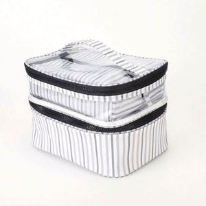 Portable Travel <b>Large</b> Capacity Double-layer Transparent PVC Makeup Storage <b>Bag</b> Female <b>Toiletry</b> Cosmetic <b>Bag</b> Case - Product Image 6