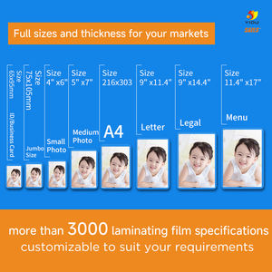 Vente flash : Film de plastification haute transparence A4, feuilles de plastification thermique A3, pochettes de plastification brillantes et mates en EVA - Product Image 2