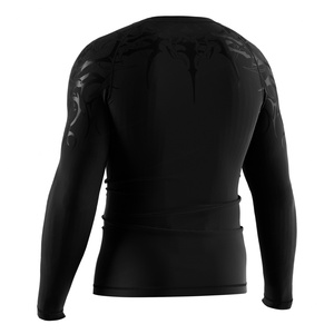 เสื้อรัดกล้ามเนื้อ MMA สีดำแบบซับลิเมชั่นเต็มตัว สำหรับ BJJ ศิลปะการต่อสู้ ออกแบบเฉพาะบุคคลสำหรับการฝึกซ้อมและการแข่งขัน - Product Image 4