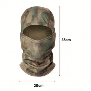 Balaclava camouflage coupe-vent pour sports d'hiver en plein air avec logo personnalisé, unisexe, pour adultes, usage quotidien - Product Image 2