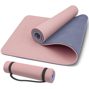 Tapete de <span class=keywords><strong>Yoga</strong></span> Personalizado de TPE Rosa de 6 mm, Impermeable, Ligero, <span class=keywords><strong>Grande</strong></span>, Apto para Hombres, Antideslizante para Exteriores, con Correa de Transporte - Product Image 1