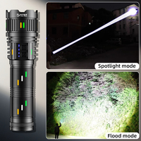 Lampe torche laser portable d'extérieur en gros, projecteur longue portée super puissant, zoom réglable, haute luminosité, affichage de la puissance, chargement Type-C