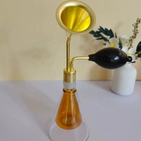 Flacons testeurs en verre de 80 ml à double paroi en laiton pour parfums, huiles essentielles et café