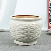 Pots à fleurs en céramique pour l'extérieur, design moderne et classique, décoration de jardin et de maison, pots à plantes vernissés en gros