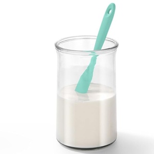 Espátula de silicona delgada para tarros, resistente al calor, de grado alimenticio, de 10 pulgadas de largo, varilla estrecha para mezclar masa de pan fermentado - Product Image 1