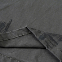 T-shirt court à manches courtes en coton 100% délavé à l'acide 305 g/m² avec logo personnalisé, vente en gros pour l'été