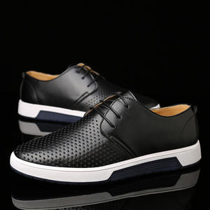 أحذية رجالية من الجلد الطبيعي من الشركة المصنعة، أحذية رياضية كاجوال للرجال بمقاسات كبيرة، أحذية رياضية مخصصة للرجال - Product Image 5