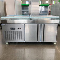 YINZHENG Vitrinas Refrigeradas Comerciales para Ingredientes, Vitrina Refrigerada para Frutas, Plataforma de Hielo