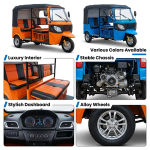 Triciclo Eléctrico de Pasajeros con Techo Abierto, 6 Asientos para Transporte Urbano, Tuk Tuk Rickshaw a Batería - Product Image 4