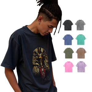 SSC T-shirt pour adultes personnalisé 320g Stone Wash Tendances décontracté O-cou Équipe douce pour impression personnalisée Achat Tee Formation pour hommes - Product Image 1