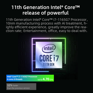 Portátil de 15.6 Pulgadas, 2.5k IPS, Intel <span class=keywords><strong>Core</strong></span> <span class=keywords><strong>I7</strong></span>-1165G7, 16 GB de RAM, 1 TB SSD, Apertura de 180 Grados, Ordenador de Oficina Empresarial, Windows 10, Notebook - Product Image 3
