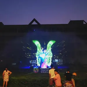 3D Hologram su ekran çeşme müzik dans su çeşme gösterisi