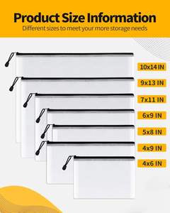 दस्तावेज़ जाल के लिए वाटरप्रूफ प्लास्टिक दस्तावेज पाउच कस्टम फ़ाइल फ़ोल्डर के लिए पारदर्शी दस्तावेज़ आयोजक बैग - Product Image 2